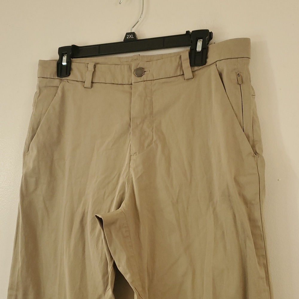 Mens Lululemon Commission Pants Size 31 Khaki 5 Pocket - Picture 2 of 12